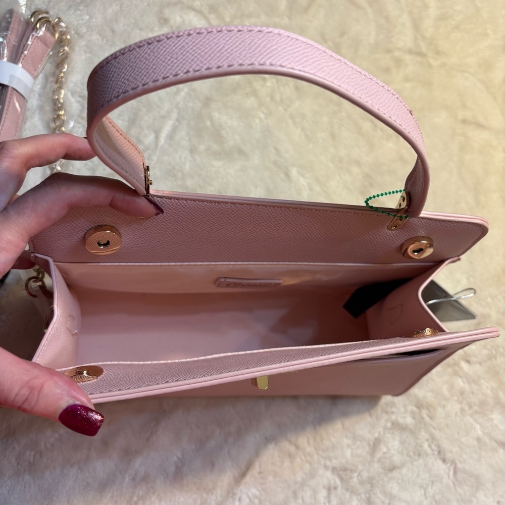 NWT Grossi New York Crossbody Bag Barbie Pink Faux Leather Gold Hardware NEW - Picture 9 of 15